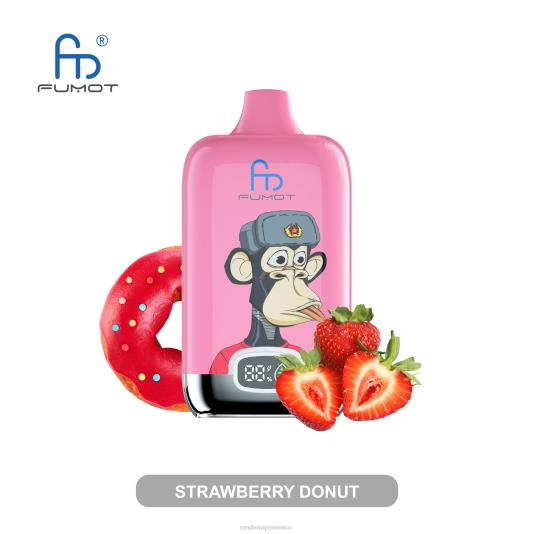Fumot Original RandM Digital Box Dispositivo de vapeo con pantalla de líquido y batería 12000 66X8814 RandM vape flavors donut de fresa
