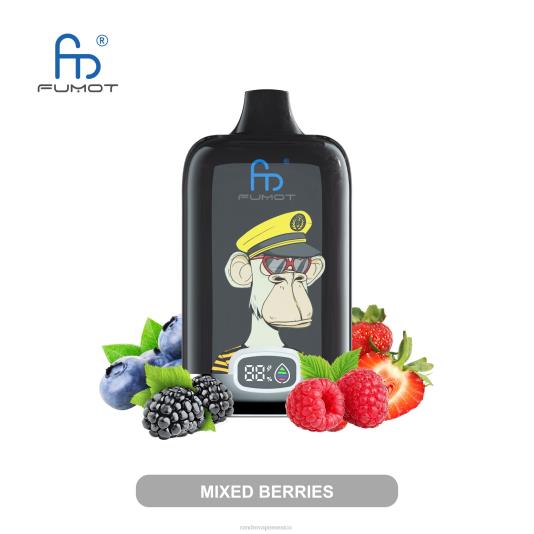 Fumot Original RandM Digital Box Dispositivo de vapeo con pantalla de líquido y batería 12000 66X8815 RandM disposable vape uva fresa