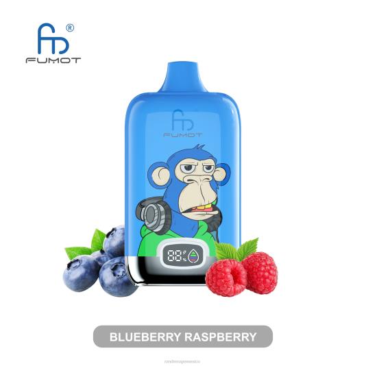Fumot Original RandM Digital Box Dispositivo de vapeo con pantalla de líquido y batería 12000 66X884 RandM vape flavors frambuesa arándano
