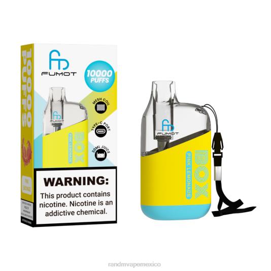 Fumot Original RandM Tornado Box Dispositivo vapeador con control de flujo de aire 10000 1 ud. 66X8896 e cigarette RandM limonada rosa