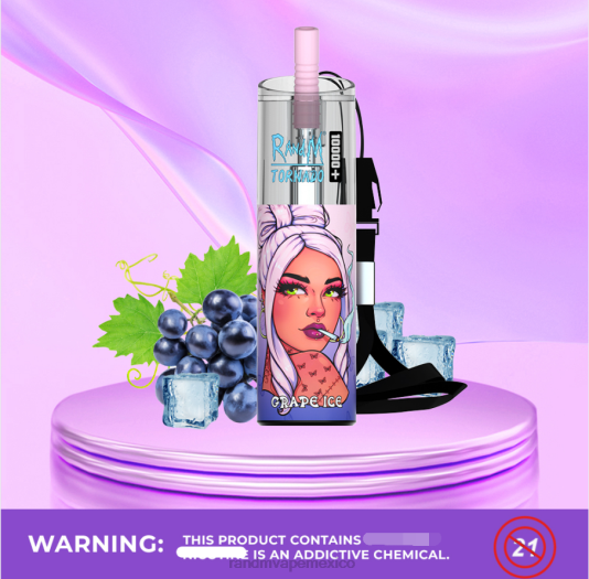 RandM Tornado Dispositivo vapeador con control de flujo de aire 10000 plus 1 ud. 66X8876 e cigarette RandM hielo de uva