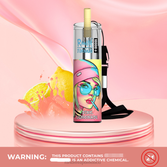 RandM Tornado Dispositivo vapeador con control de flujo de aire 10000 plus 1 ud. 66X8877 RandM vape sale limonada rosa