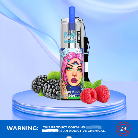 RandM Tornado Dispositivo vapeador con control de flujo de aire 10000 plus 1 ud. 66X8883 RandM tornado eesti frambuesa agria azul