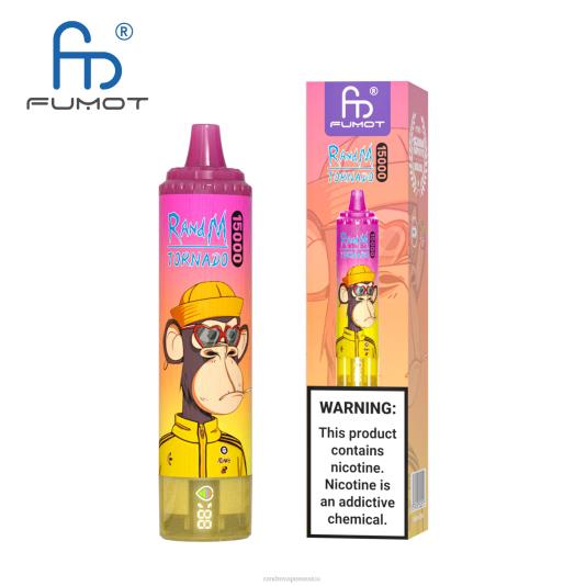 Fumot RandM Tornado Dispositivo vape 15000 con batería y pantalla ejuice versión 1 66X8826 e cigarette RandM vimto