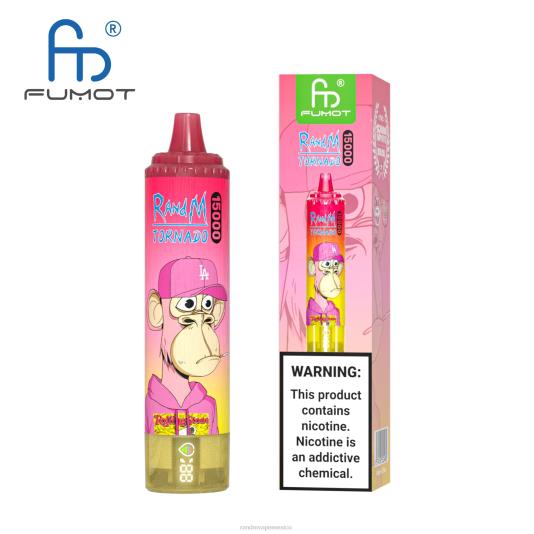 Fumot RandM Tornado Dispositivo vape 15000 con batería y pantalla ejuice versión 1 66X8826 e cigarette RandM vimto
