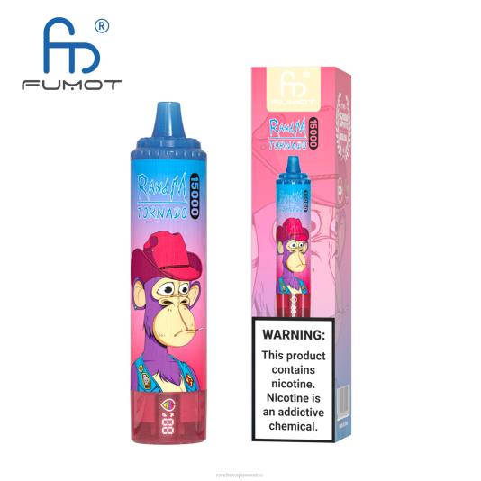 Fumot RandM Tornado Dispositivo vape 15000 con batería y pantalla ejuice versión 1 66X8826 e cigarette RandM vimto