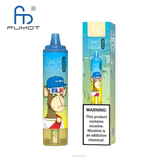 Fumot RandM Tornado Dispositivo vape 15000 con batería y pantalla ejuice versión 1 66X8826 e cigarette RandM vimto