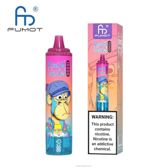 Fumot RandM Tornado Dispositivo vape 15000 con batería y pantalla ejuice versión 1 66X8826 e cigarette RandM vimto