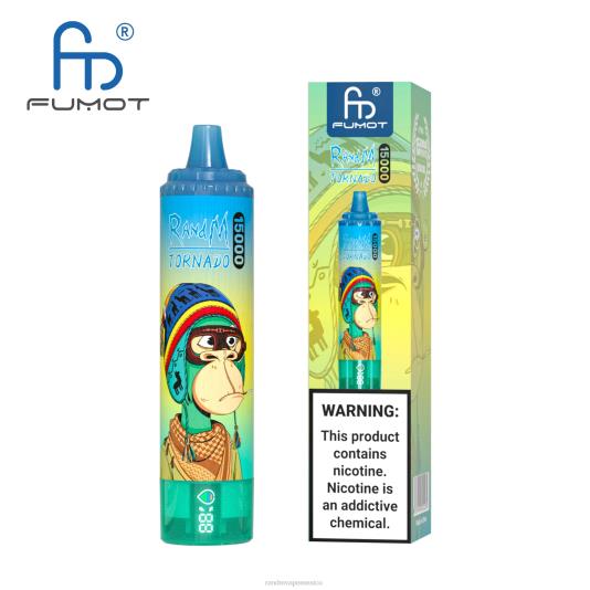 Fumot RandM Tornado Dispositivo vape 15000 con batería y pantalla ejuice versión 1 66X8826 e cigarette RandM vimto