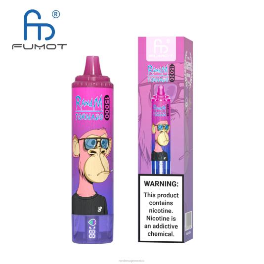 Fumot RandM Tornado Dispositivo vape 15000 con batería y pantalla ejuice versión 1 66X8826 e cigarette RandM vimto