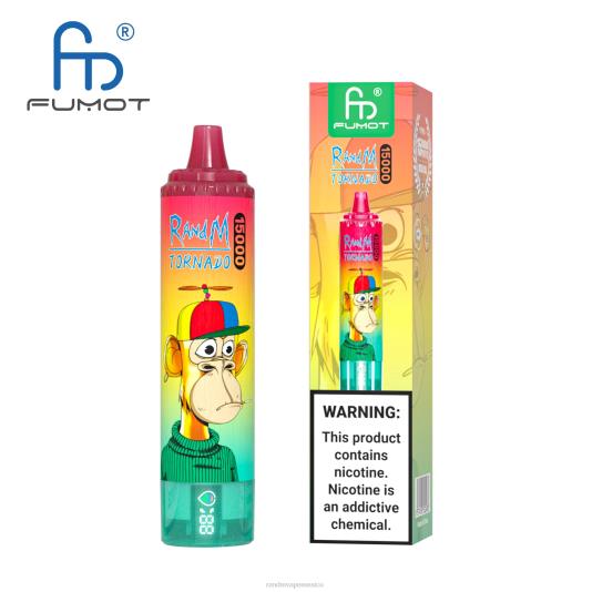 Fumot RandM Tornado Dispositivo vape 15000 con batería y pantalla ejuice versión 1 66X8826 e cigarette RandM vimto
