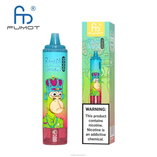 Fumot RandM Tornado Dispositivo vape 15000 con batería y pantalla ejuice versión 1 66X8826 e cigarette RandM vimto