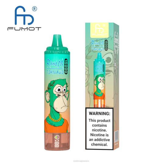 Fumot RandM Tornado Dispositivo vape 15000 con batería y pantalla ejuice versión 1 66X8826 e cigarette RandM vimto