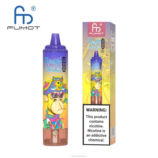 Fumot RandM Tornado Dispositivo vape 15000 con batería y pantalla ejuice versión 1 66X8826 e cigarette RandM vimto