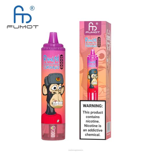 Fumot RandM Tornado Dispositivo vape 15000 con batería y pantalla ejuice versión 1 66X8826 e cigarette RandM vimto