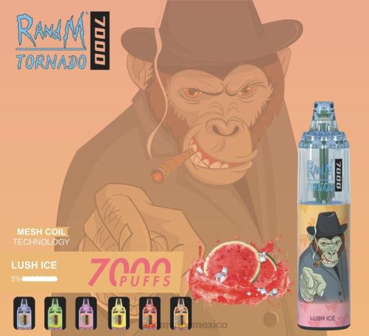 RandM Tornado Dispositivo vapeador con control de flujo de aire 7000 1 ud. 66X88165 RandM disposable vape hielo exuberante