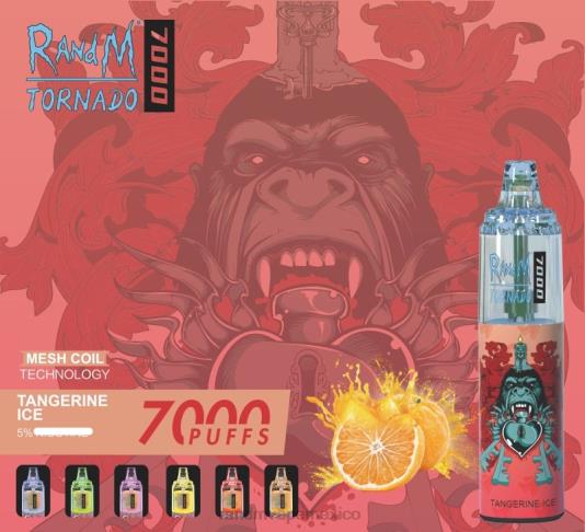 RandM Tornado Dispositivo vapeador con control de flujo de aire 7000 1 ud. 66X88166 e cigarette RandM hielo de mandarina