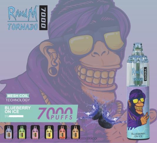 RandM Tornado Dispositivo vapeador con control de flujo de aire 7000 1 ud. 66X88169 RandM tornado price arándano en hielo