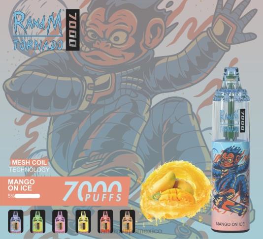 RandM Tornado Dispositivo vapeador con control de flujo de aire 7000 1 ud. 66X88170 tornado vape flavours mango en hielo