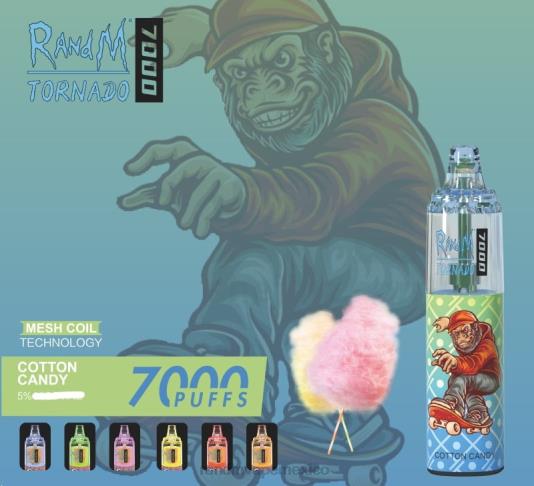 RandM Tornado Dispositivo vapeador con control de flujo de aire 7000 1 ud. 66X88173 RandM tornado eesti hielo de uva