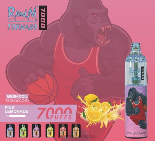 RandM Tornado Dispositivo vapeador con control de flujo de aire 7000 1 ud. 66X88174 RandM vape flavors limonada rosa