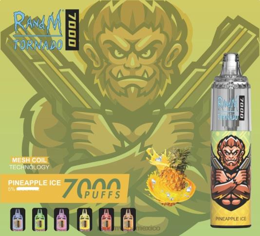 RandM Tornado Dispositivo vapeador con control de flujo de aire 7000 1 ud. 66X88175 RandM disposable vape ron piña colada
