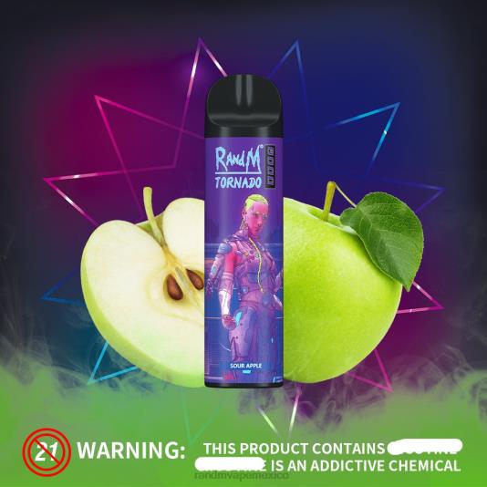 RandM Tornado Dispositivo vapeador con control de flujo de aire 8000 1 ud. 66X88240 tornado vape flavours manzana acida