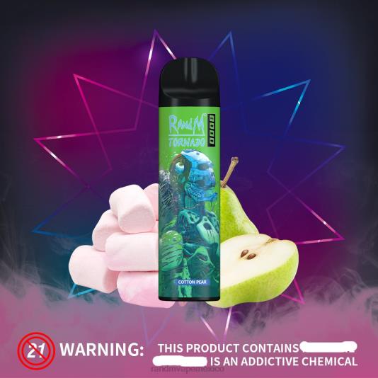 RandM Tornado Dispositivo vapeador con control de flujo de aire 8000 1 ud. 66X88241 RandM vape eesti pera de algodón