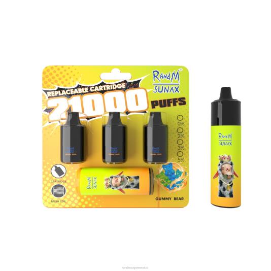 RandM Sunax Dispositivo de vapeo reemplazable con cápsula de control de flujo de aire 21000 1 ud. 66X88268 RandM vape buy online osito de goma