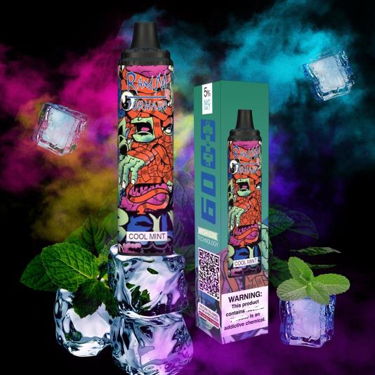 RandM Tornado Dispositivo vape pod con control de flujo de aire 6000 1 pieza 66X88282 RandM vape tallinn menta fresca