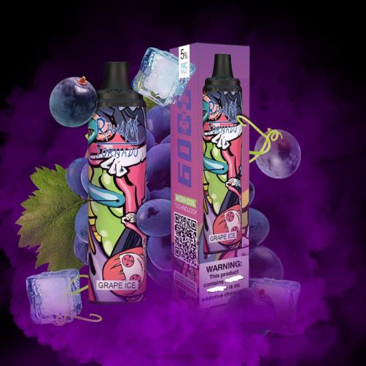 RandM Tornado Dispositivo vape pod con control de flujo de aire 6000 1 pieza 66X88284 RandM vape flavors hielo de uva