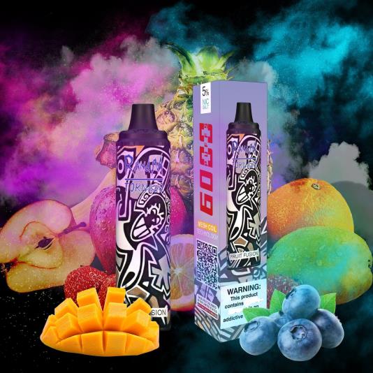 RandM Tornado Dispositivo vape pod con control de flujo de aire 6000 1 pieza 66X88286 e cigarette RandM fusión de frutas