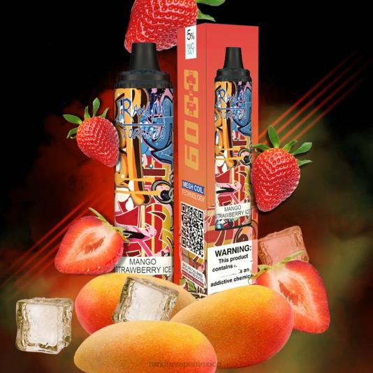 RandM Tornado Dispositivo vape pod con control de flujo de aire 6000 1 pieza 66X88289 RandM tornado price hielo de fresa y mango
