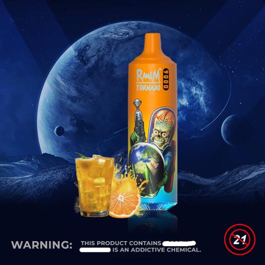 RandM Tornado Dispositivo vape pod 9000 1 pieza versión 1 66X88129 RandM tornado price soda de naranja