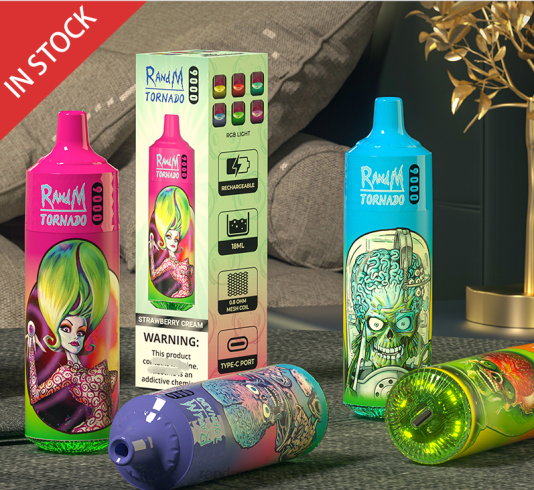 RandM Tornado Dispositivo vape pod 9000 1 pieza versión 1 66X88135 RandM disposable vape hielo exuberante